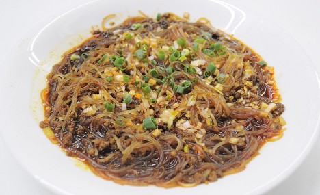 春雨と挽肉の四川ピリ辛煮込み